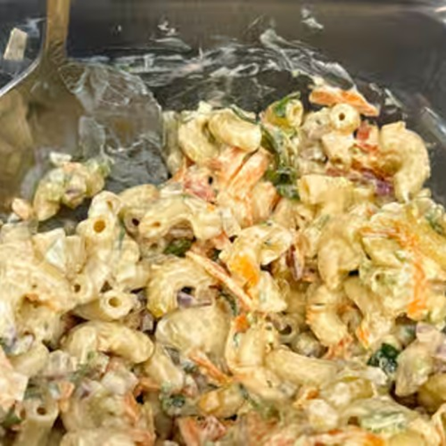 Coditos / Elbow Pasta with Turkey Ham.